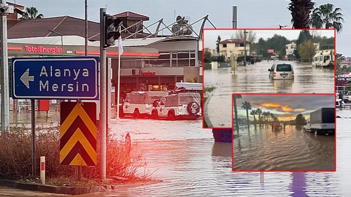 Antalya’da sağanak yağış sele neden oldu! Cadde ve sokaklar göle döndü: Mahsur kalan vatandaşları AFAD kurtardı