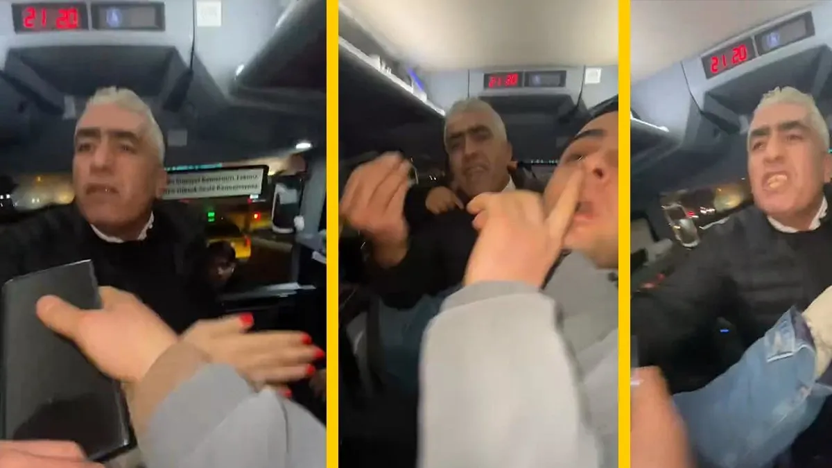 Yolcu servisinde “burada inmeyeceğim” kavgası: Olaya yolcular müdahale etti!