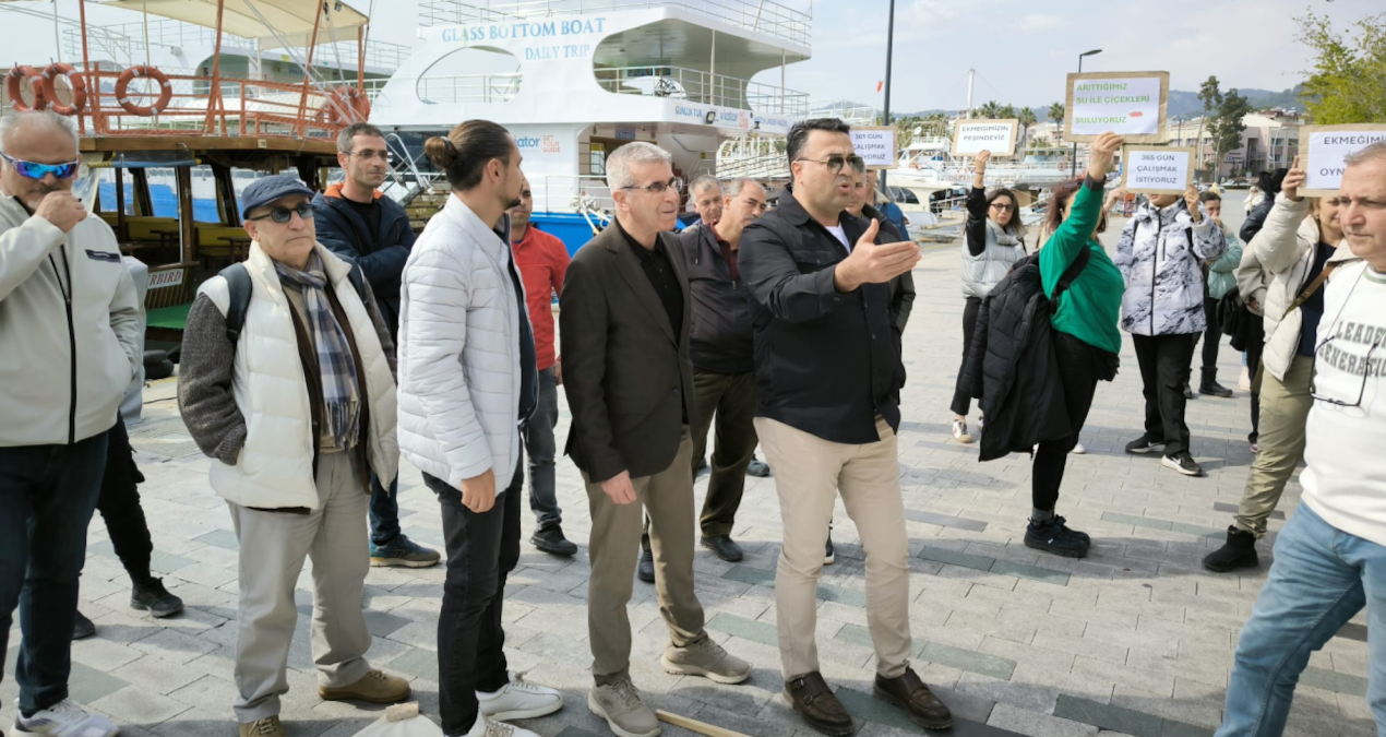 Marmaris’te çevrecilerle  SİNPAŞ işçileri karşı karşıya geldi